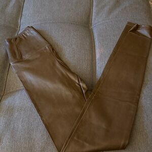 Artizia Wilfred Free Daria Brown Faux Leather Legging. Size XS